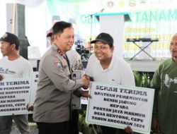 Gugus Tugas Ketahanan Pangan Polri Tanam Padi Serentak, Cetak 10 Ribu Hektare Sawah