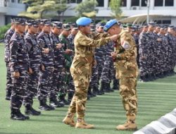 DANLANTAMAL III JAKARTA HADIRI UPACARA PENYAMBUTAN KRI DIPONEGORO (DPN)-365 SATGAS MTF TNI KONGA XXVIII-O UNIFIL TA 2023