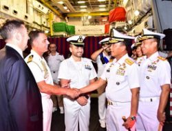 Pangkoarmada RI Hadiri Deck Reception di Kapal Perang Italia ITC Antonio Marceglia