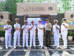 LANTAMAL III TERIMA KUNJUNGAN KEHORMATAN KOMANDAN PERANG ASING