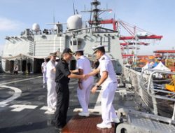 LANTAMAL III LEPAS KEBERANGKATAN KAPAL PERANG SPANYOL ESPS MENDEZ MUNEZ (F-104)
