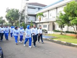 JALIN KEBERSAMAAN DAN PERKUAT TEAMWORK, DANLANTAMAL III  LAKSANAKAN OLAHRAGA BERSAMA