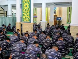 TINGKATKAN KEIMANAN DAN KETAQWAAN, KODAERAL III IKUTI KUSRI AGAMA SERENTAK DI JAJARAN KOARMADA RI